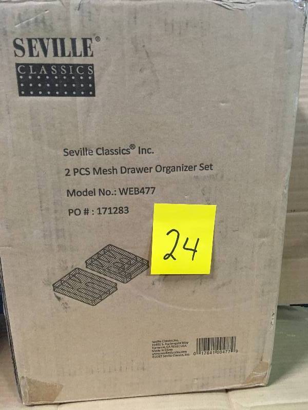 lot 24 image: Seville 2 PCS Mesh Drawer Organizer Set not used