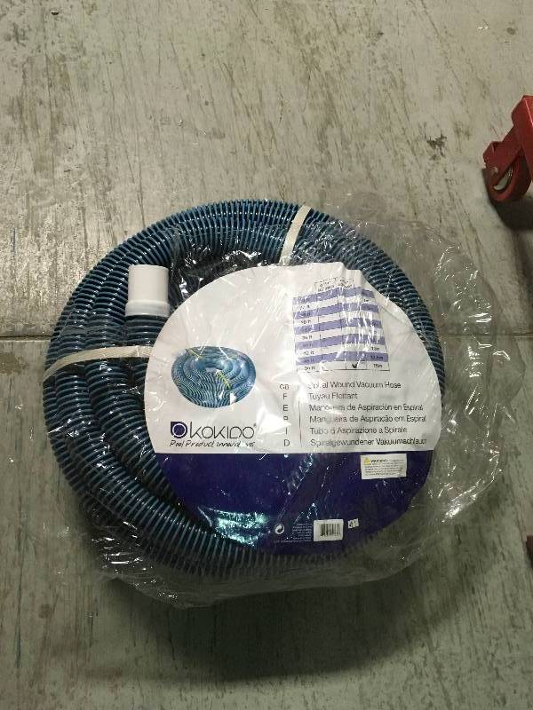 lot 31 image: Kokido 1.5 Dia. Heavy Duty Sprial Wound Swimming Pool Vac Vacuum Hose not used