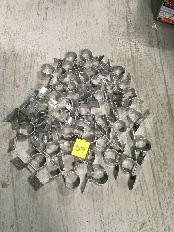 lot 39 image: Large lot of  Simpson Strong-Tie PGT 2-38 in. O.D. Pipe Grip Tie not used