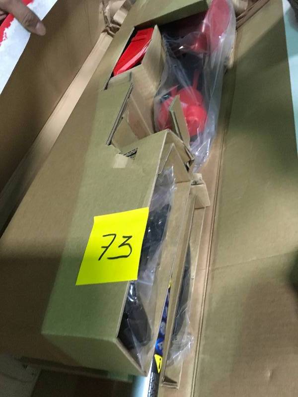 lot 73 image: Milwaukee M18 FUEL 18-Volt Lithium-Ion Brushless Cordless String Trimmer Kit with 9.0Ah Battery and Rapid Charger slightly bented not used
