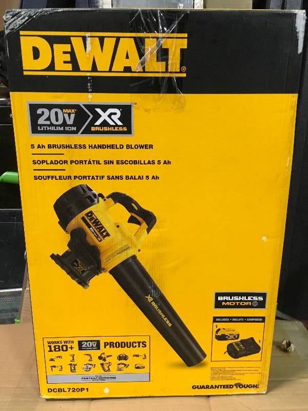 lot 74 image: Dewalt Brushless Handheld blower tool only not used