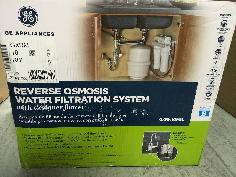 lot 78 image: GE Under Sink Reverse Osmosis Water Filtration System in good condition