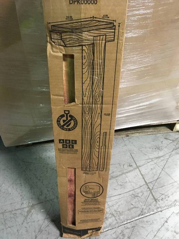 lot 82 image: Gibraltar Mailboxes Cedar Drive-In Mailbox Post Kit in good condition