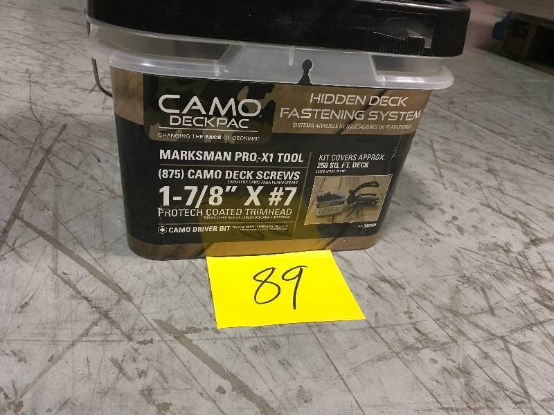 lot 89 image: CAMO DeckPac 875 1-78 in. ProTech Coated Trimhead Deck Screws with Marksman Pro-X1 and Driver Bits