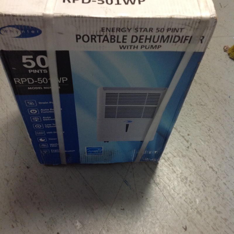lot 105 image: Whynter 50-Pint Portable Dehumidifier with Pump, ENERGY STAR not used