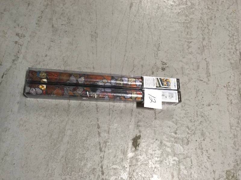 lot 12 image: Lot of 2 rolls Artscape Miscellaneous Window Treatments 24 in. x 36 in. First Stained Glass not used