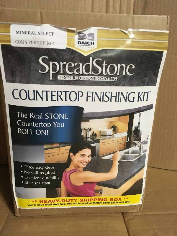 lot 19 image: Daich DCT-MNS-NW Quart Spreadstone Mineral Select Countertop Refinishing Kit, Natural White not used