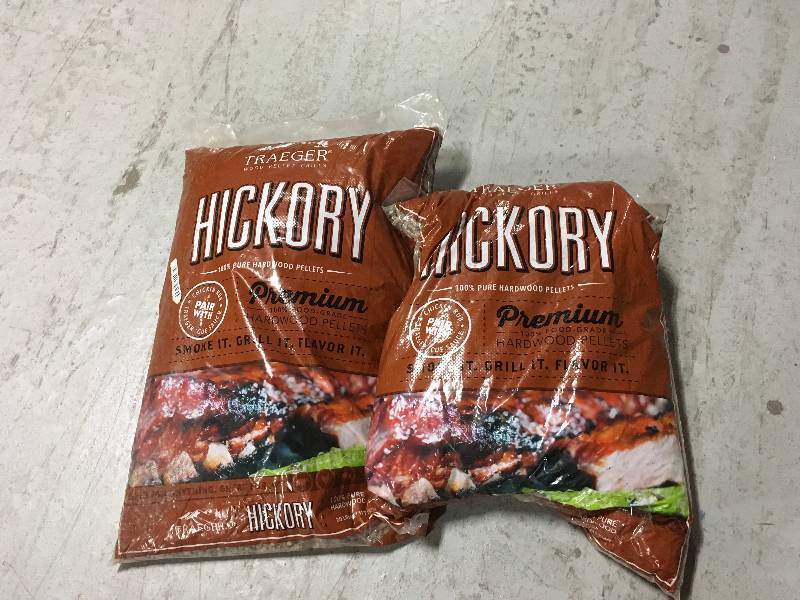 lot 56 image: Lot of 2 Traeger 20 lb. Hickory Wood Pellets not used