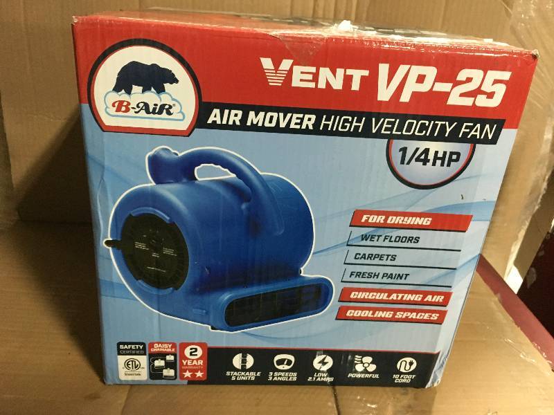 lot 60 image: Vent VP-25 AIR MOVER NOT USED