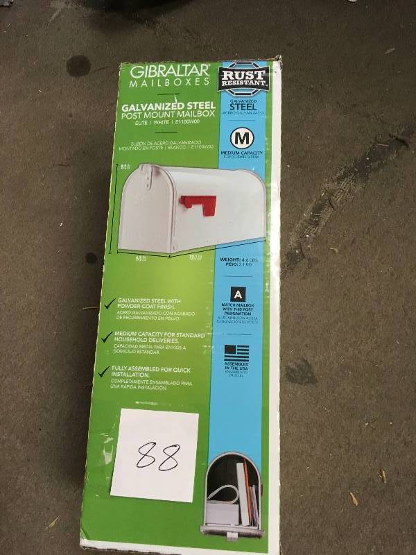 lot 88 image: Gibraltar Steel Mailbox in good condition