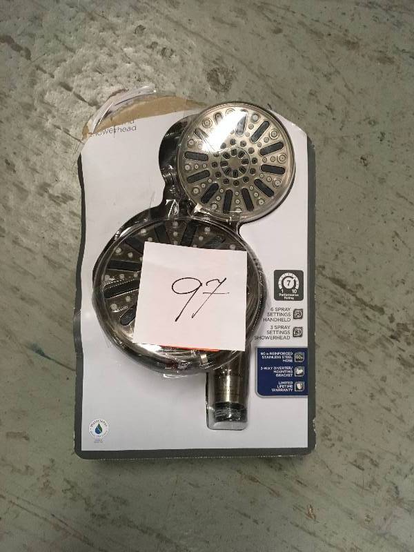 lot 97 image: Glacier Bay  6-Spray Hand Shower and Showerhead Combo Kit in Brushed Nickel