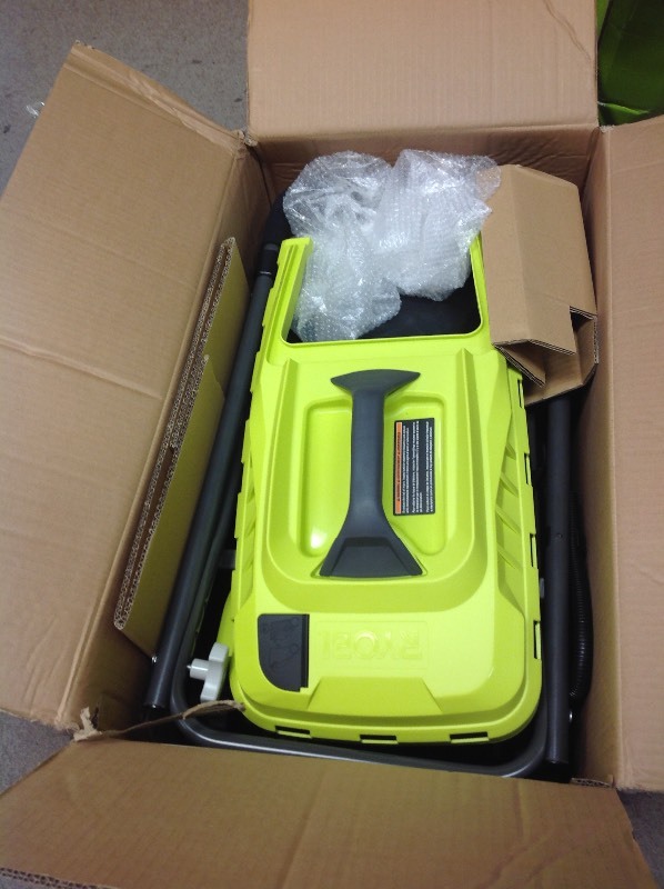 lot 107 image: RYOBI 13 in. 11 Amp Corded Electric Walk Behind Push Mower in good conditions
