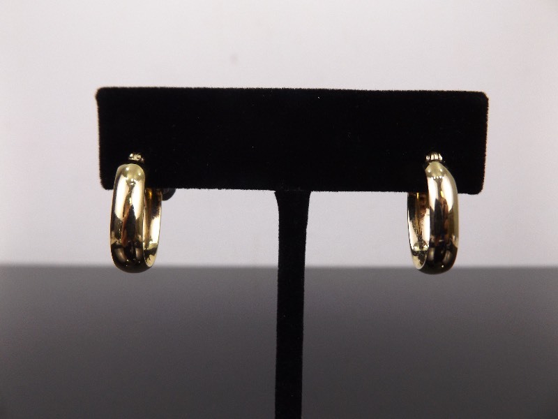 .925 Sterling Silver Vermeil Hoop Earrings
