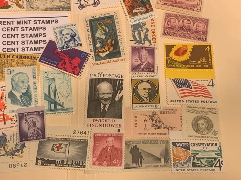 Lot Of (60) Different U.S. Mint Stamps