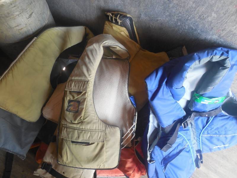 lot 34 image: LOT OF SIX-- LIFE VESTS