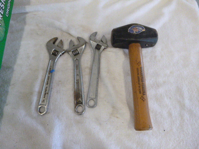 Crescent Wrenches and Hammer