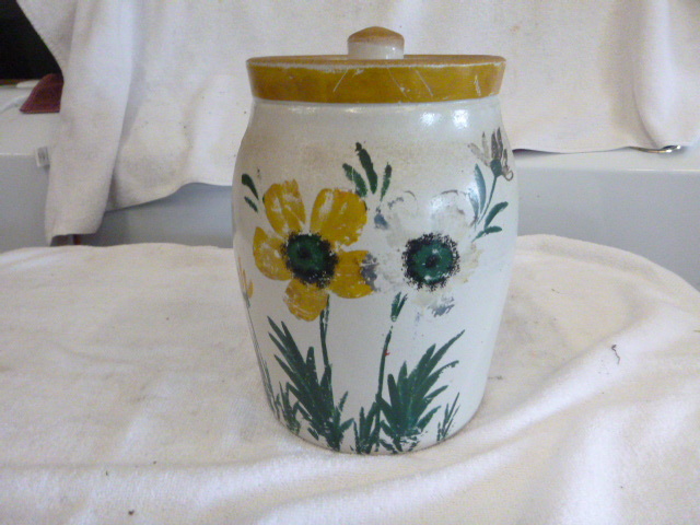 Vintage Hand Painted Crock