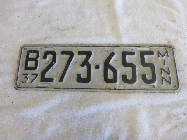 Vintage Minnesota License Plate