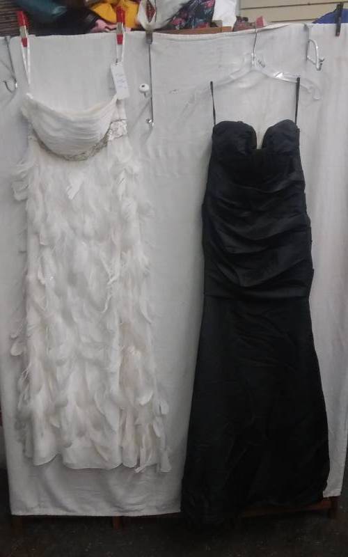 2-Formal Gowns  Black Size 4, White Size 10