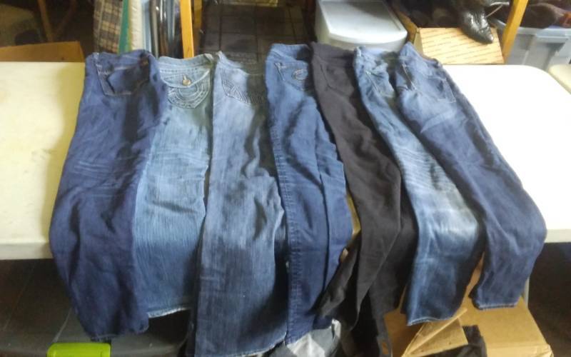 Name Brand Jeans 7 For All Mankind, Silver, Express, True Religion (24-26), (0-2)