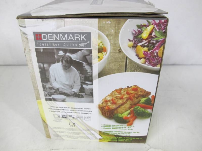 lot 9 image: Denmark 12-Piece Porcelain Dinnerware Set - Service for 4 - White