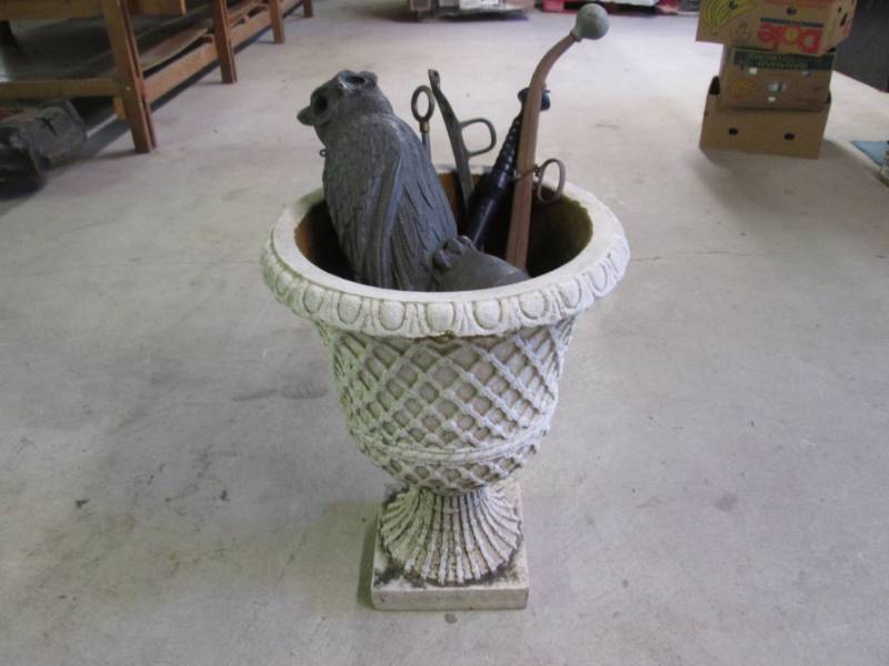 lot 8 image: Large YardGarden Planter with Misc...