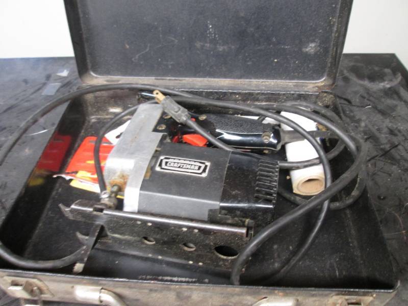 lot 29 image: Craftsman Jig Saw in Metal Case wit...