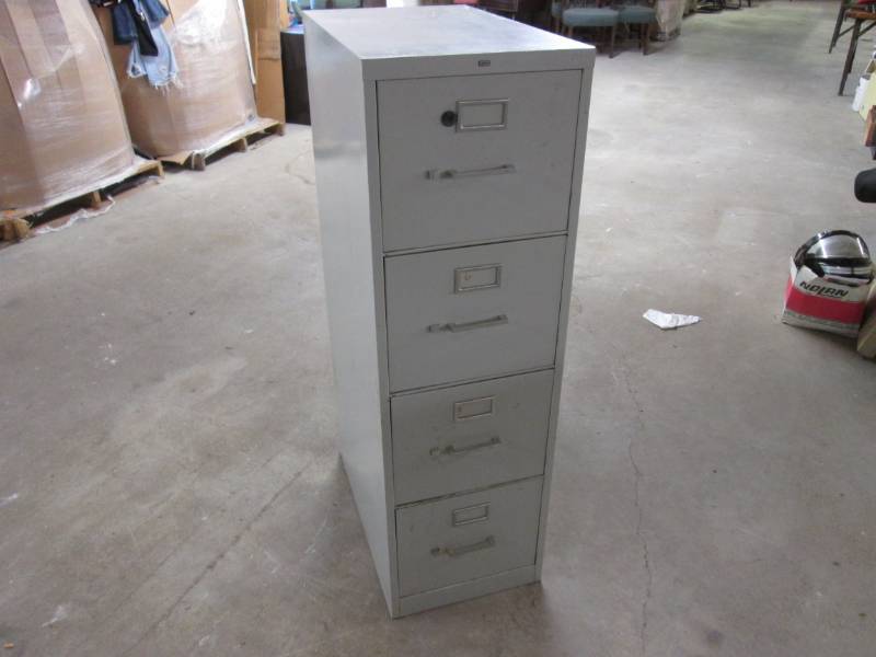 lot 45 image: 4 Drawer Metal File Cabinet  WHB...