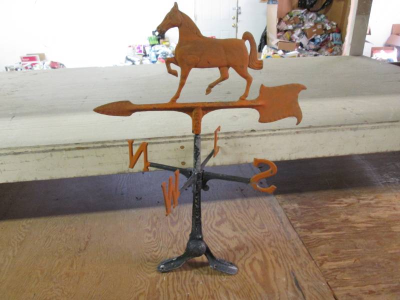 lot 74 image: Vintage Metal Weather Vane with a H...