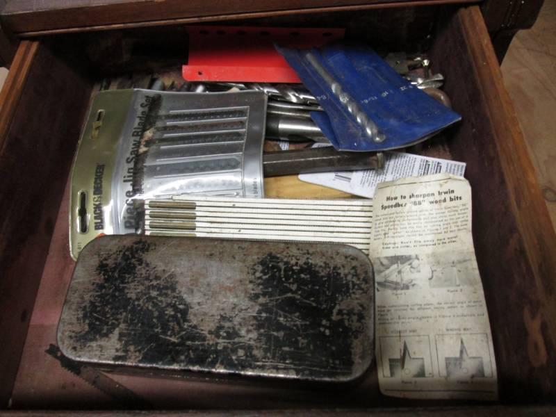 lot 96 image: Vintage Box of Drawers with Content...