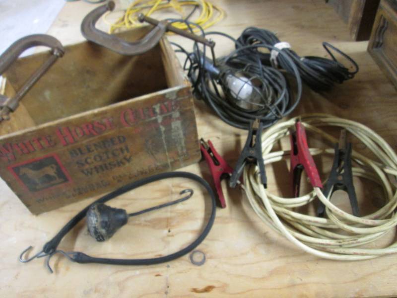 lot 105 image: Lot of Misc Clamps Jumper Cables Wo...