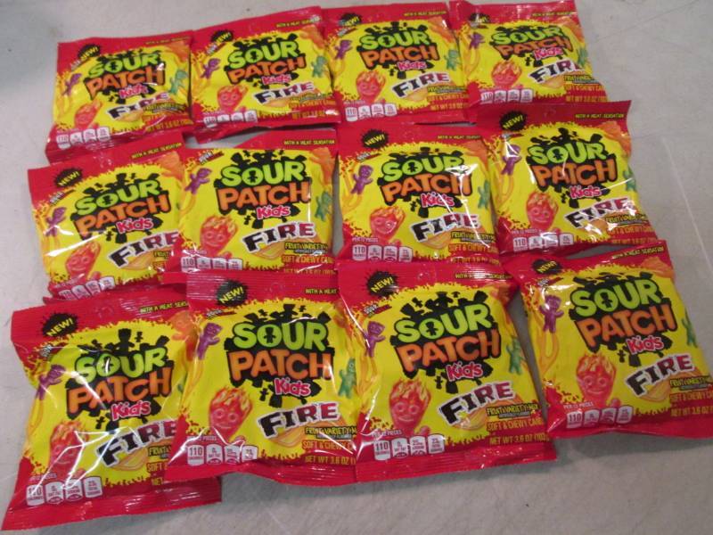lot 142 image: Case of 12 Bags of Sour Patch Kids ...