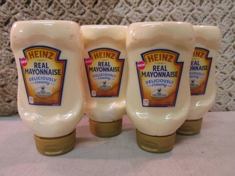 lot 150 image: 4 Bottles of Heinz Real Mayonnaise ...