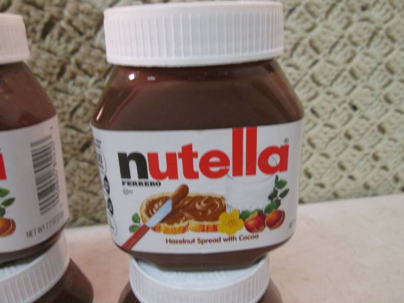 lot 166 image: 6 Jars of Nutella Hazelnut Spread w...