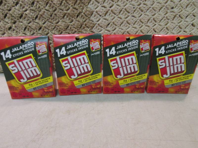 lot 175 image: 4 Boxes of Slim Jim Jalapeno Flavor...