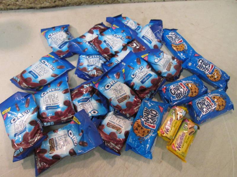 lot 190 image: Assortment of Oreo Thin Bites, Chip...