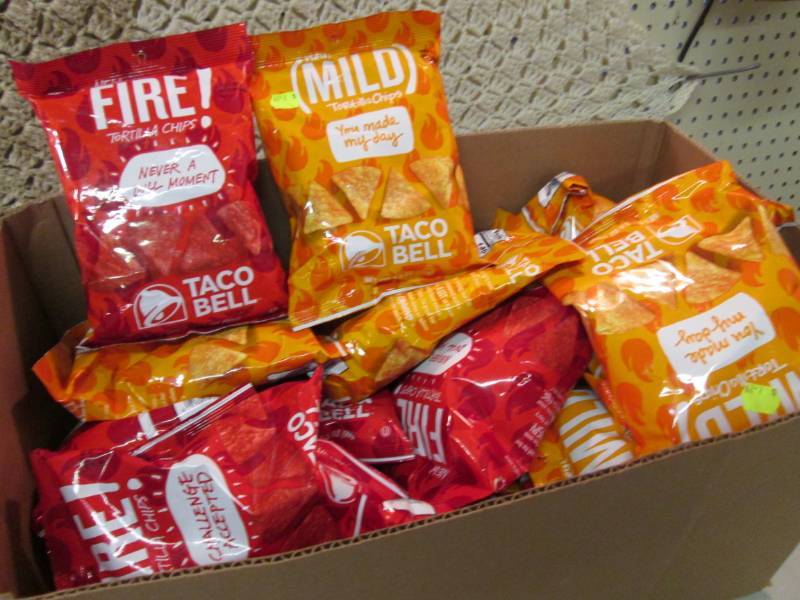 lot 207 image: Mixed Box Full of Taco Bell Mild an...