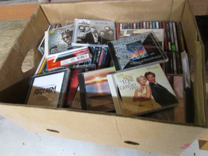 lot 244 image: Box Full of Cds Etc...