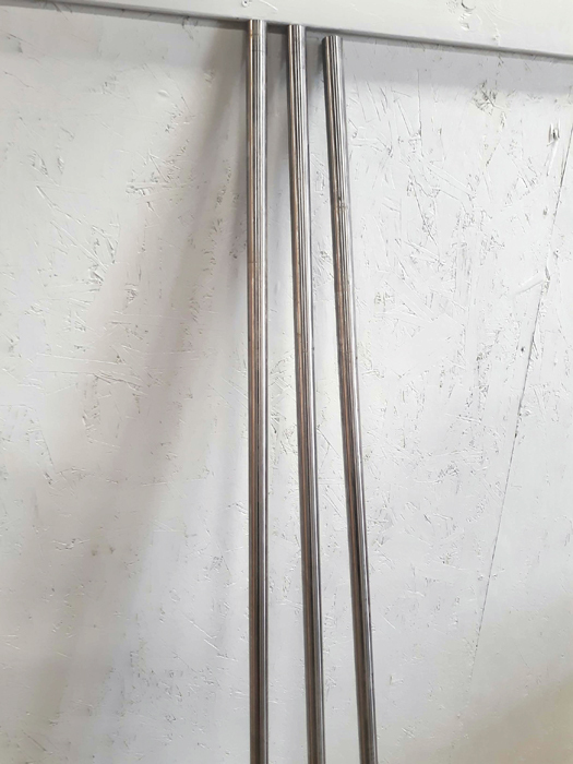 lot 19 image: (3) 1 x 67-12 Solid Chrome Steel Shafts