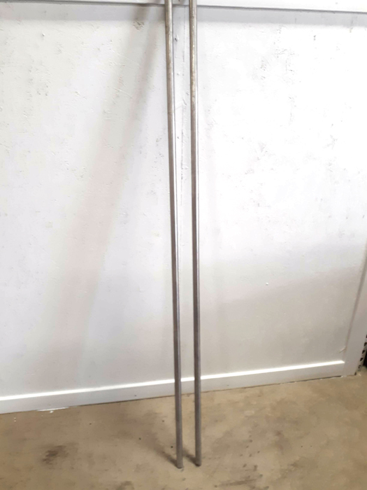lot 22 image: (2) Solid Steel Chrome Shafts 1 x 75-34