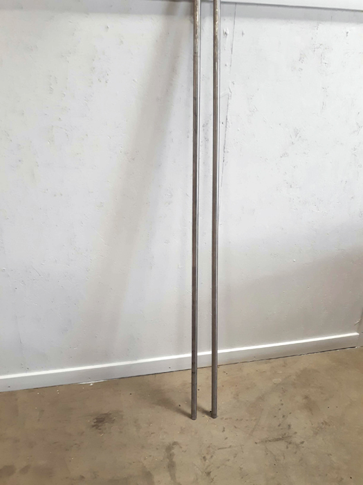 lot 23 image: (2) Solid Steel Chrome Shafts 1 x 75-34