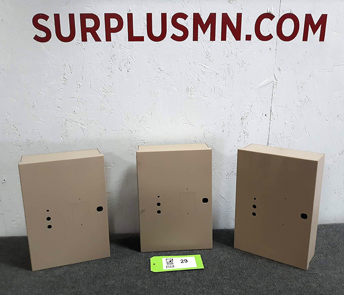 lot 29 image: (3) New Old Stock Steel Enclosure Boxes 13 x 9 x 4