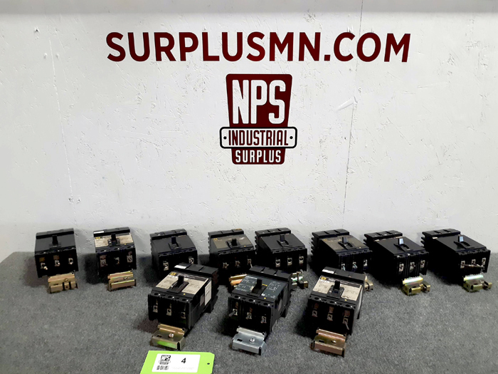 lot 4 image: (11) Square D Industrial Circuit Breakers 20A to 50A