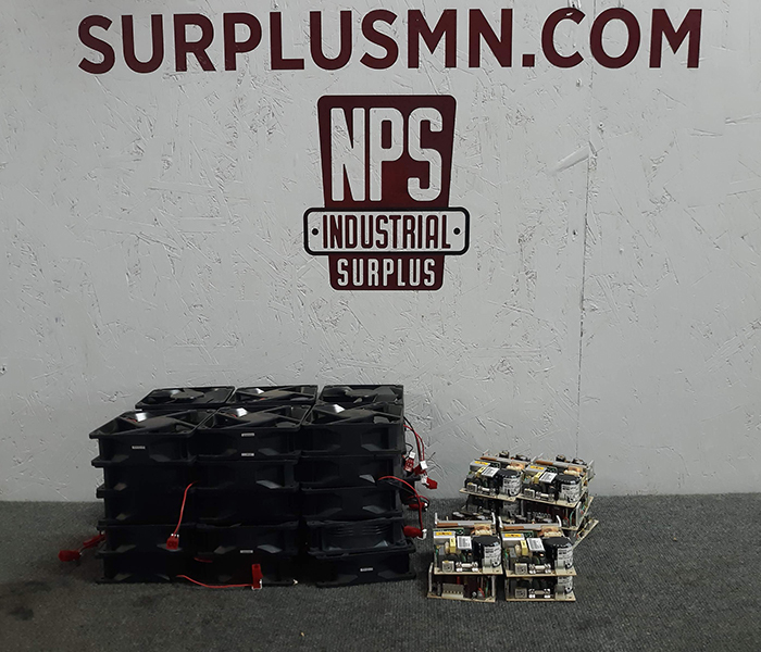 lot 36 image: (30) DC Blower  Cooling Fans with Power Supplies