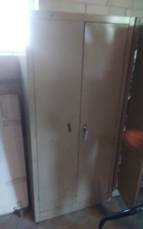 lot 36 image: Metal 2-Door Cabinet 30x15x67