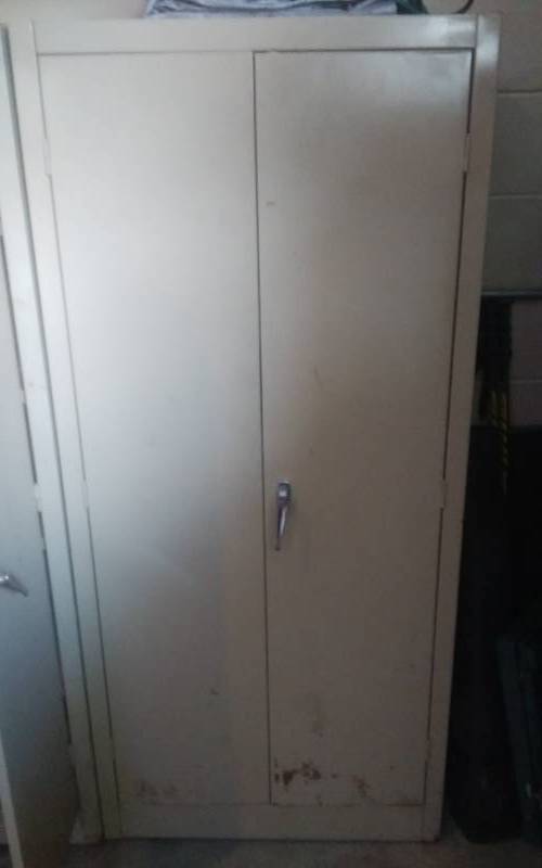 lot 37 image: Metal 2-Door Cabinet 30x15x67