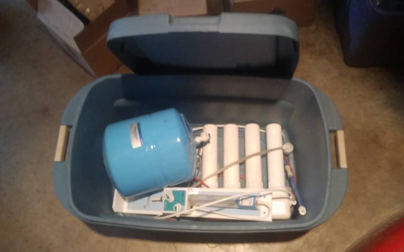 lot 59 image: Amtrol Reverse Osmosis Tank, Filters & Dispenser (Includes Tote)