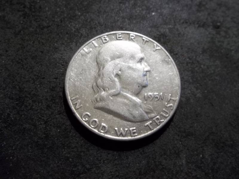 1951 S Franklin Half Dollar