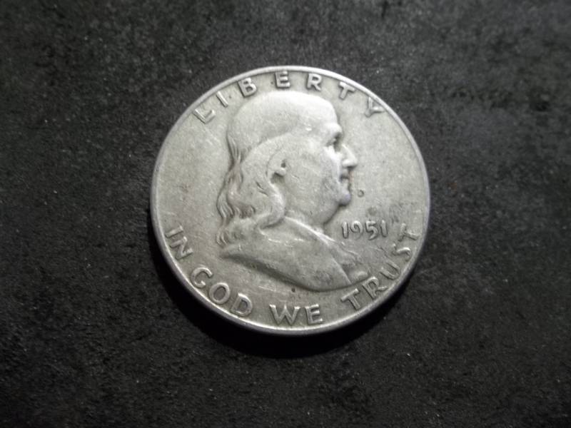 1951 S Franklin Half Dollar
