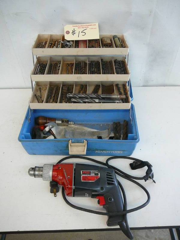 lot 15 image: 38 Skil Xtra-Tool 599 Drill With Drills & Box